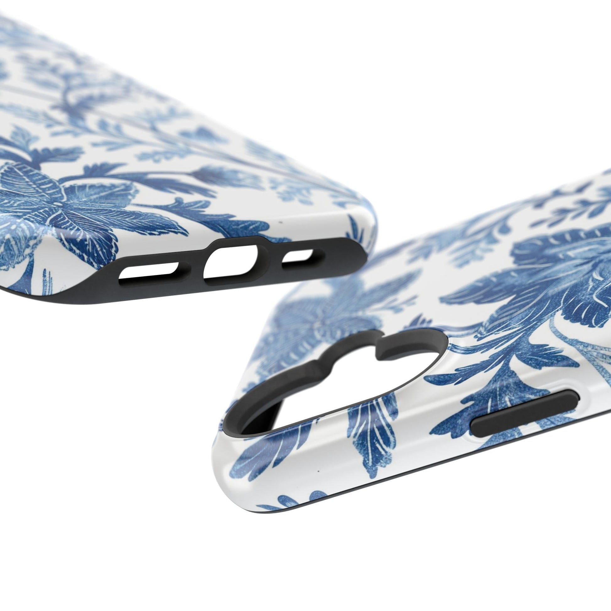 Blue Floral Magnetic Phone Case — Impact‑Resistant Protective Cover - DIGITAL X