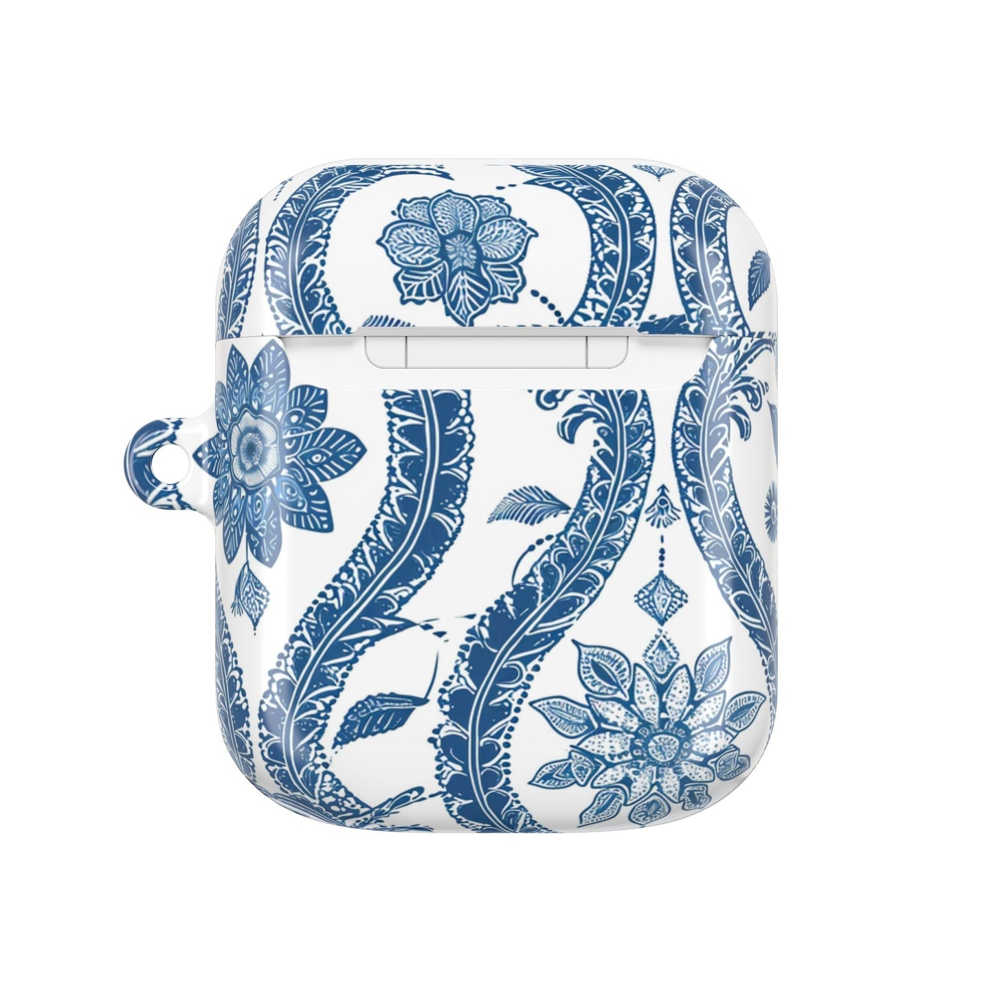 Blue Floral Paisley AirPod Case — Vintage Ceramic - Inspired Protective Cover - DIGITAL X