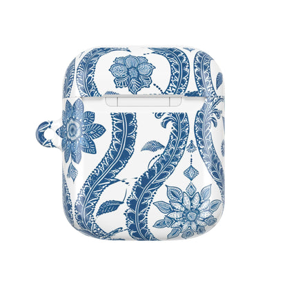 Blue Floral Paisley AirPod Case — Vintage Ceramic - Inspired Protective Cover - DIGITAL X