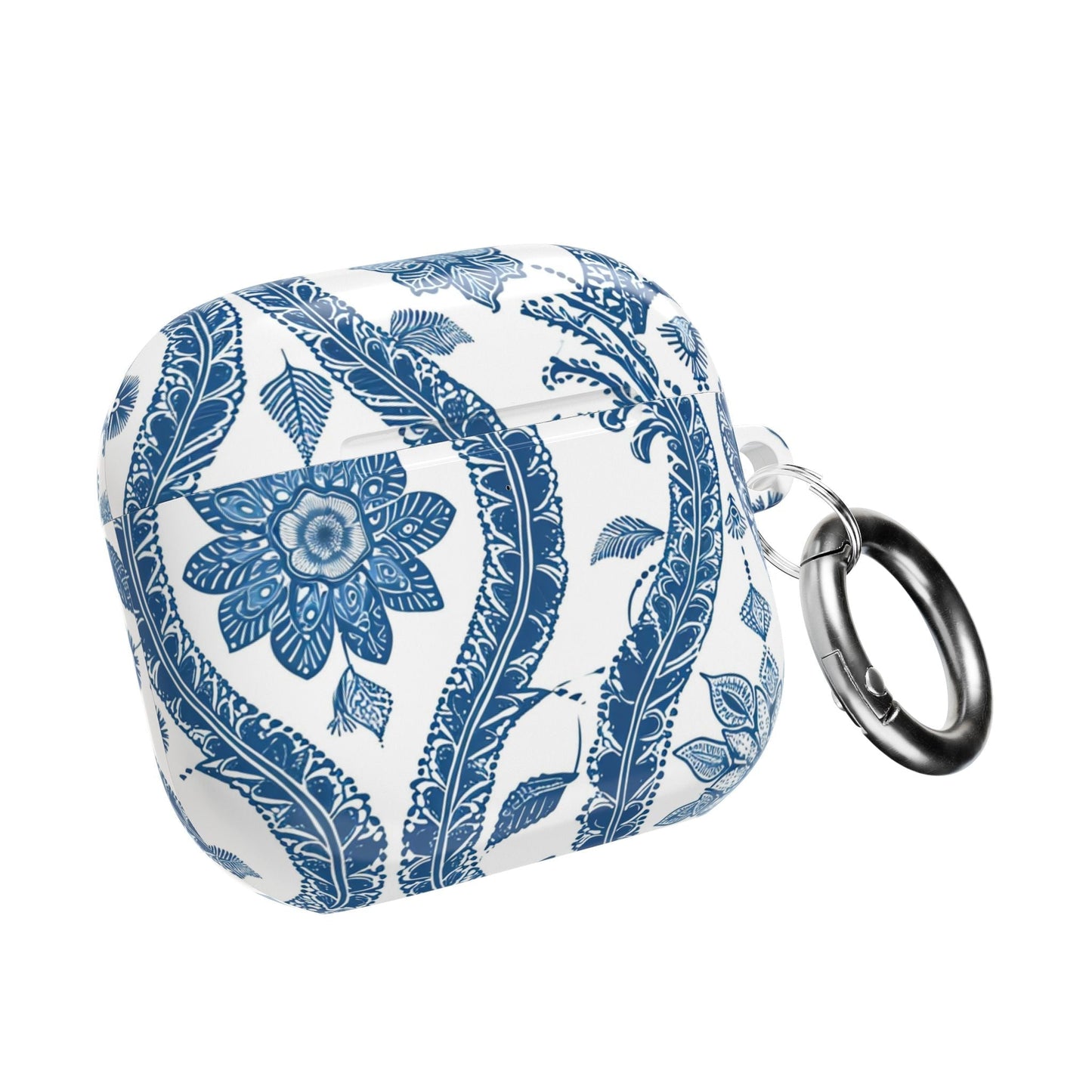 Blue Floral Paisley AirPod Case — Vintage Ceramic - Inspired Protective Cover - DIGITAL X