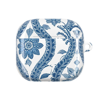 Blue Floral Paisley AirPod Case — Vintage Ceramic - Inspired Protective Cover - DIGITAL X