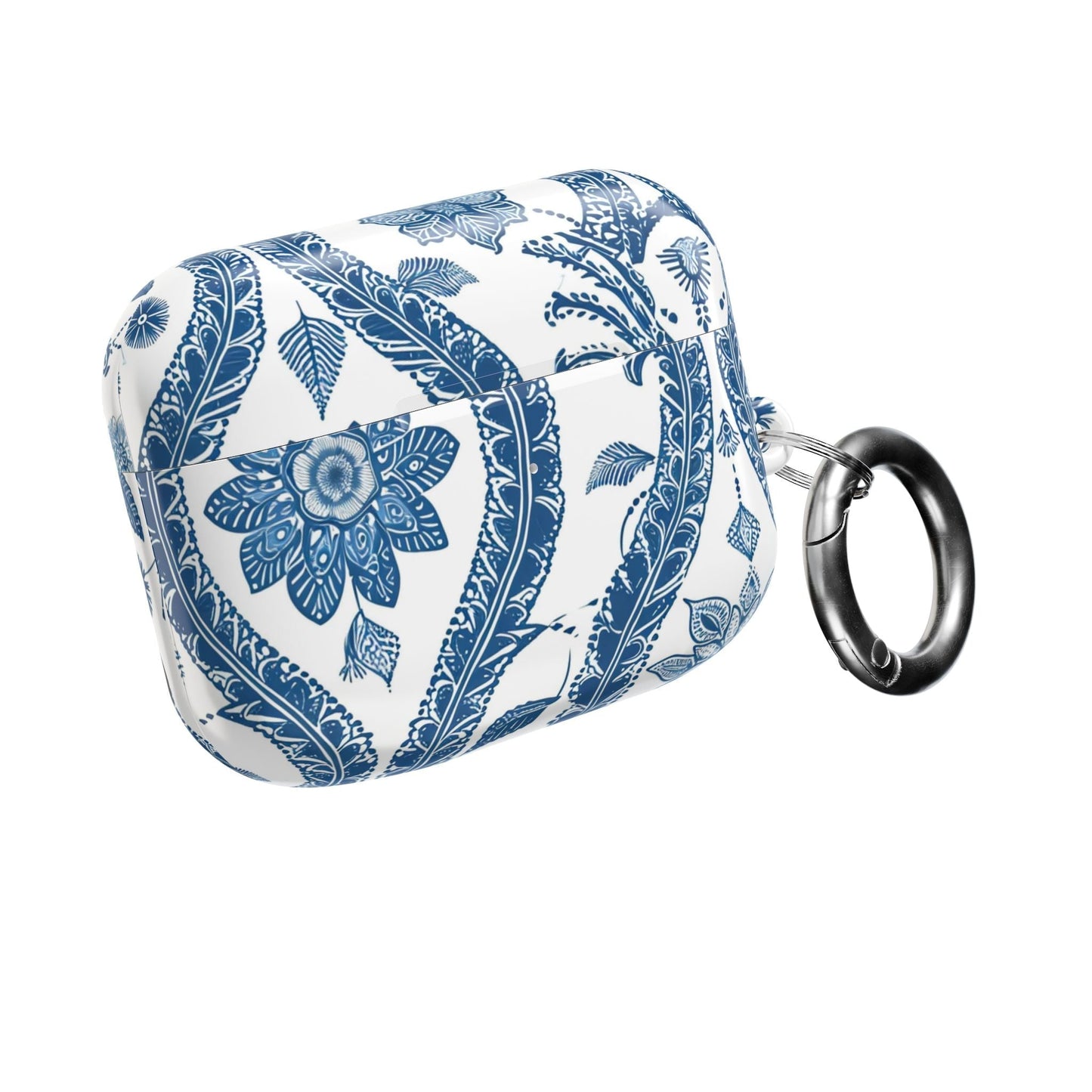 Blue Floral Paisley AirPod Case — Vintage Ceramic - Inspired Protective Cover - DIGITAL X