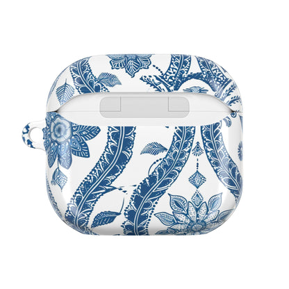 Blue Floral Paisley AirPod Case — Vintage Ceramic - Inspired Protective Cover - DIGITAL X
