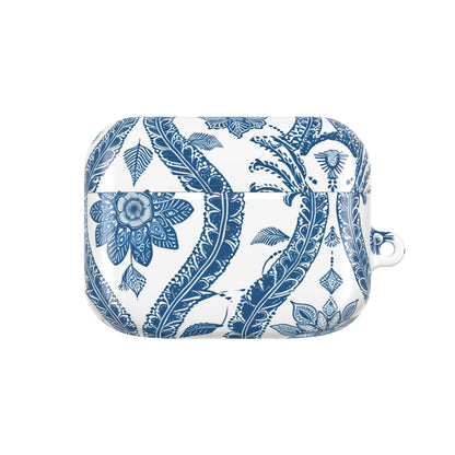 Blue Floral Paisley AirPod Case — Vintage Ceramic - Inspired Protective Cover - DIGITAL X
