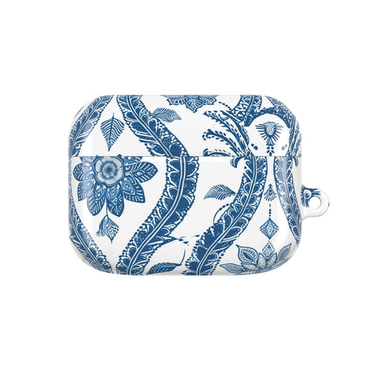 Blue Floral Paisley AirPod Case — Vintage Ceramic - Inspired Protective Cover - DIGITAL X