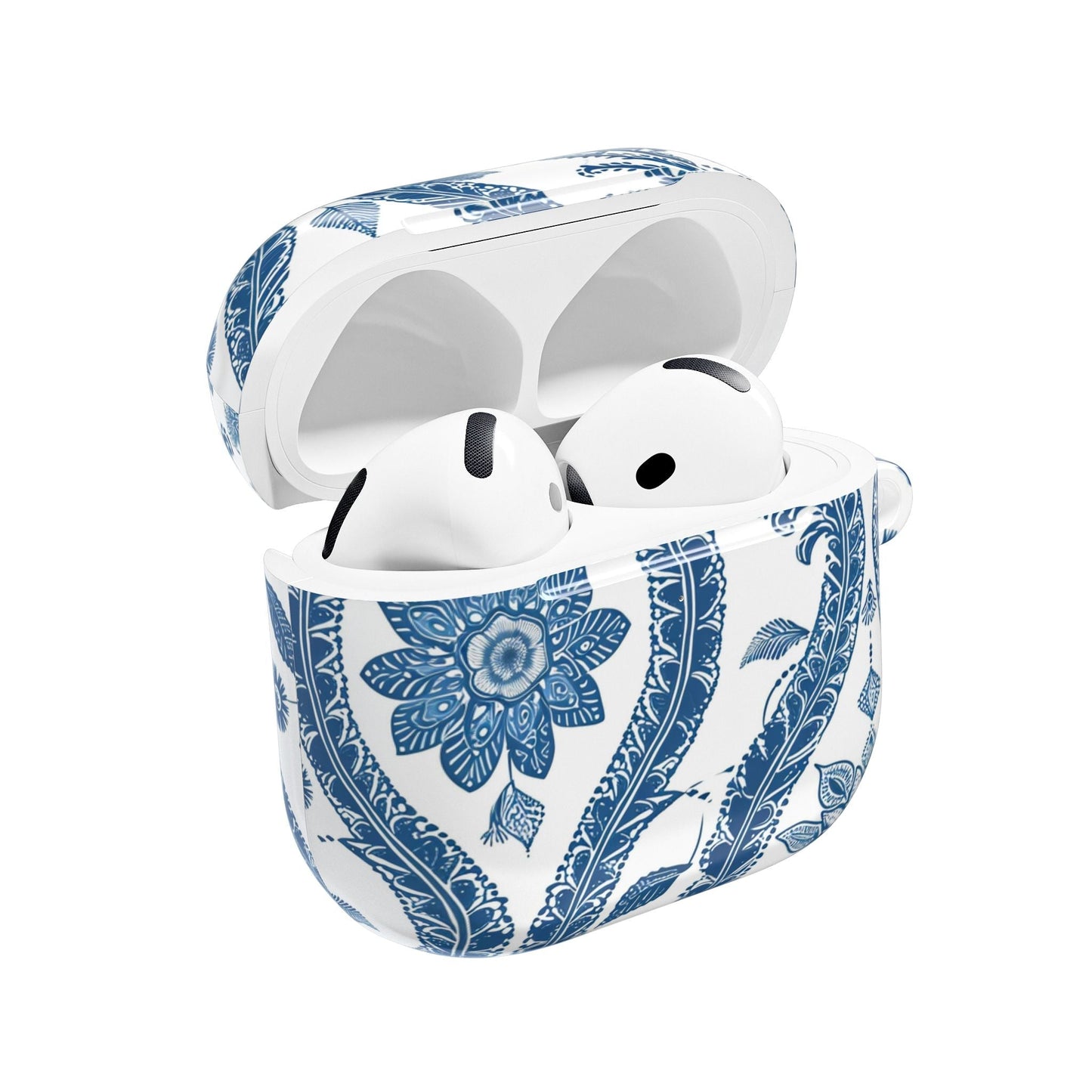Blue Floral Paisley AirPod Case — Vintage Ceramic - Inspired Protective Cover - DIGITAL X