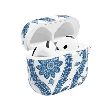 Blue Floral Paisley AirPod Case — Vintage Ceramic - Inspired Protective Cover - DIGITAL X