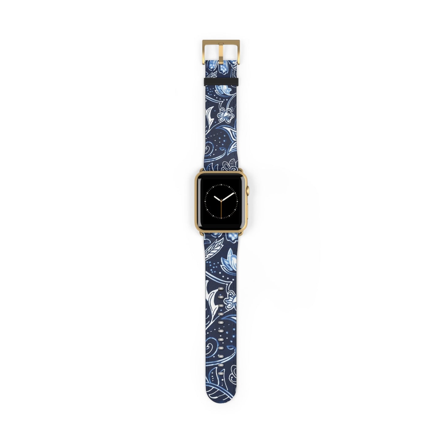 Blue Floral Paisley Watch Band — Elegant Vintage Pattern Apple Watch Strap - DIGITAL X