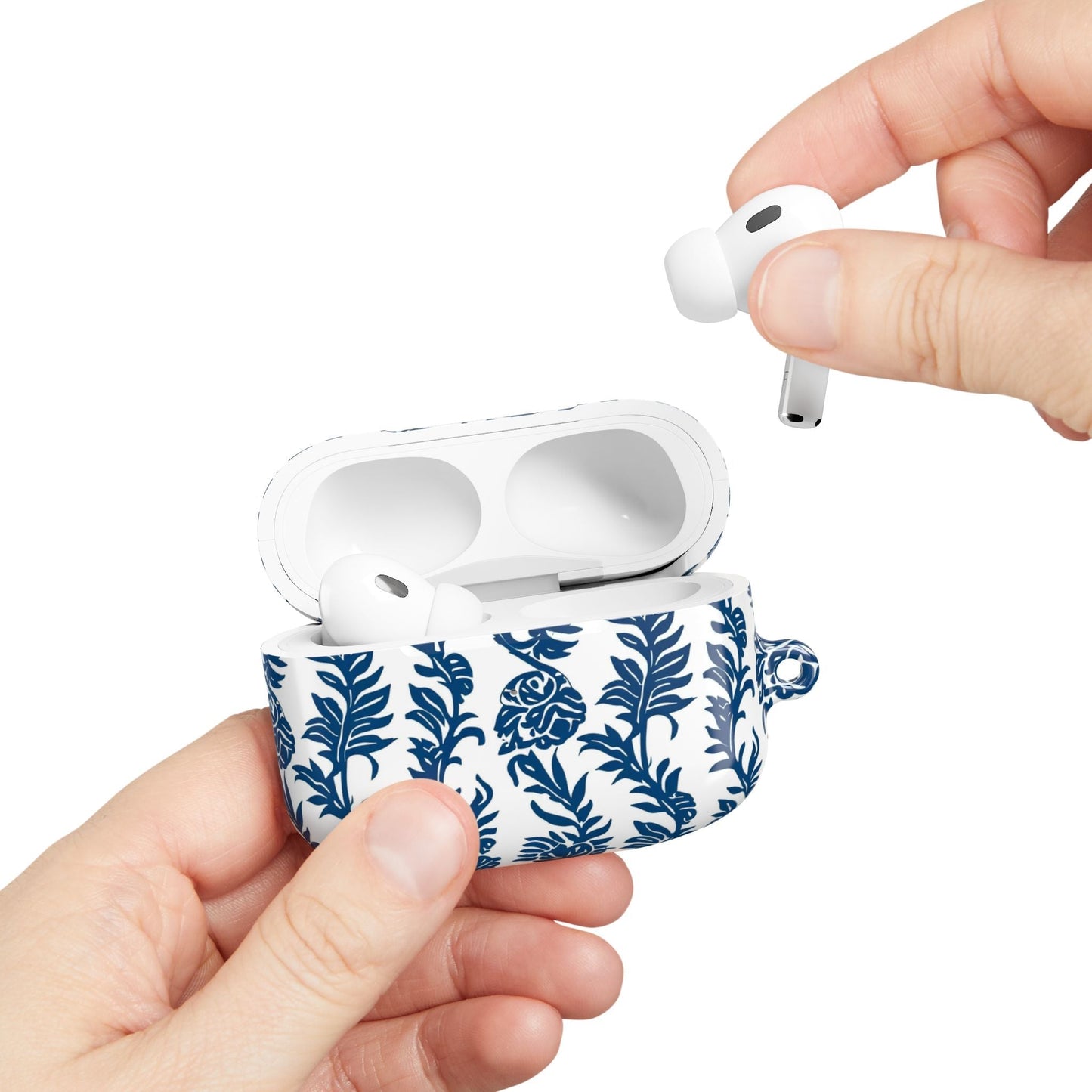 Blue Floral Porcelain AirPod Case - DIGITAL X