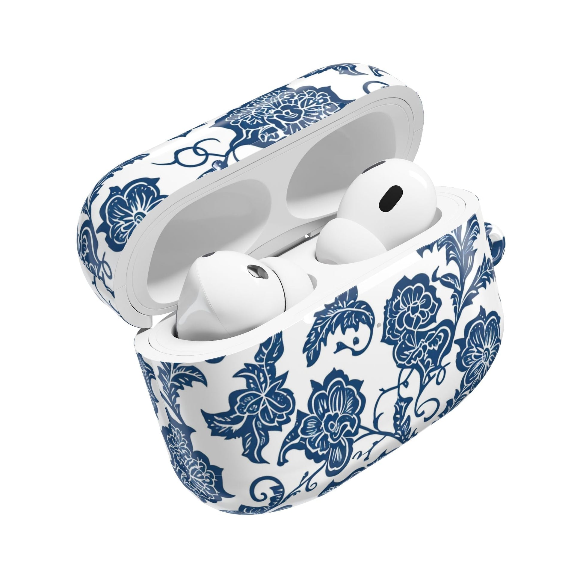 Blue Floral Porcelain AirPod Case - DIGITAL X