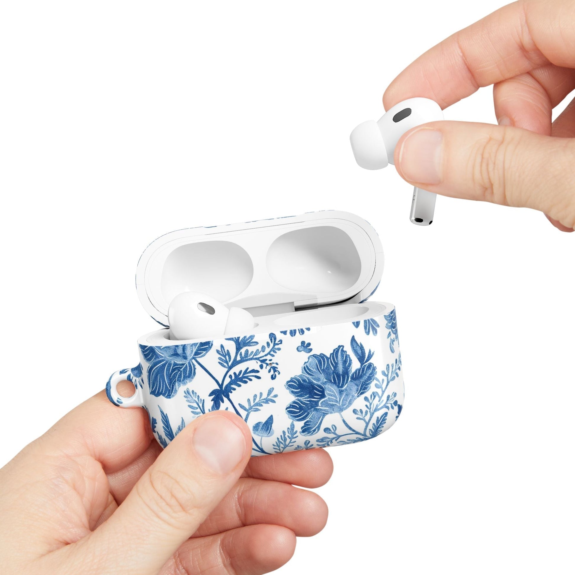 Blue Floral Porcelain AirPod Case - DIGITAL X
