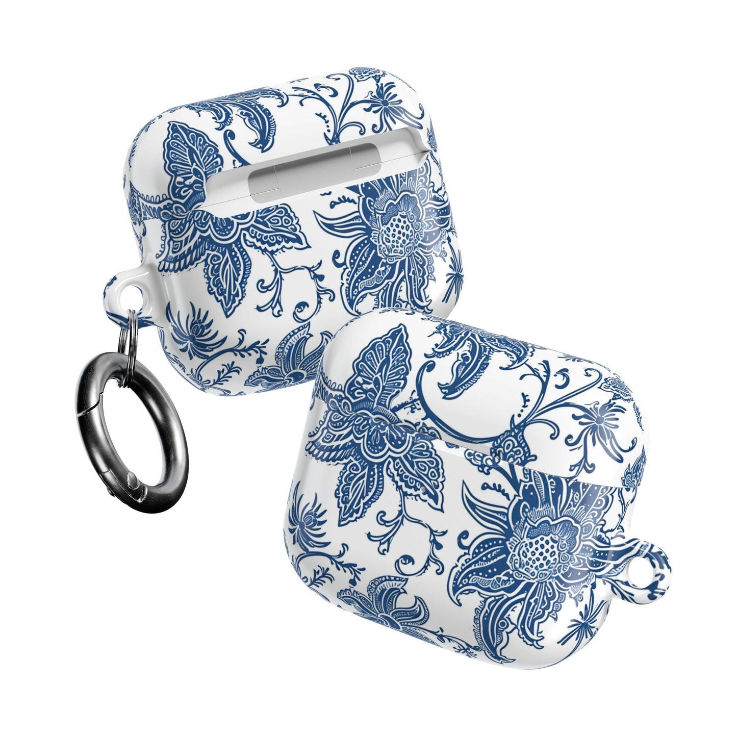 Blue Floral Porcelain AirPod Case - DIGITAL X