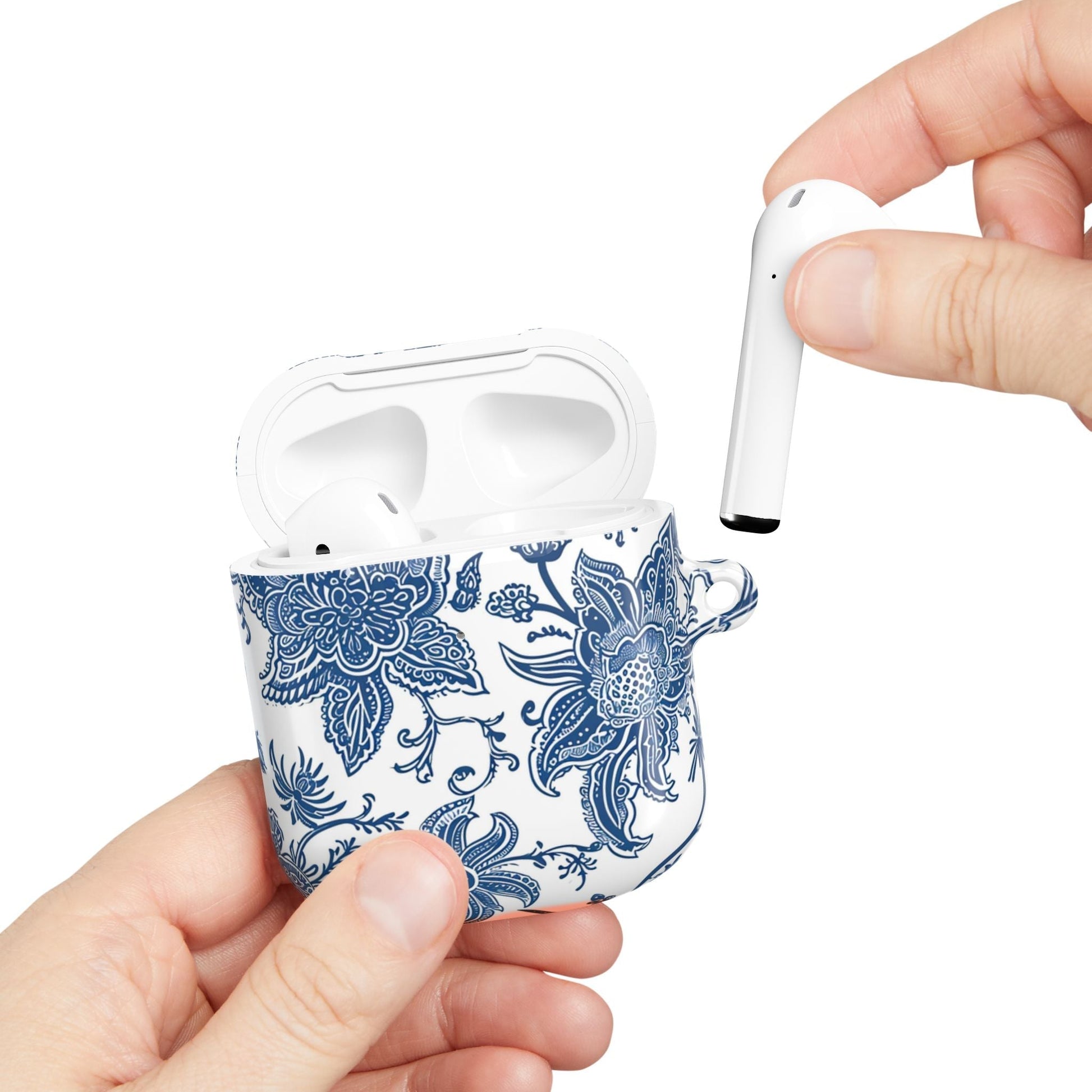Blue Floral Porcelain AirPod Case - DIGITAL X