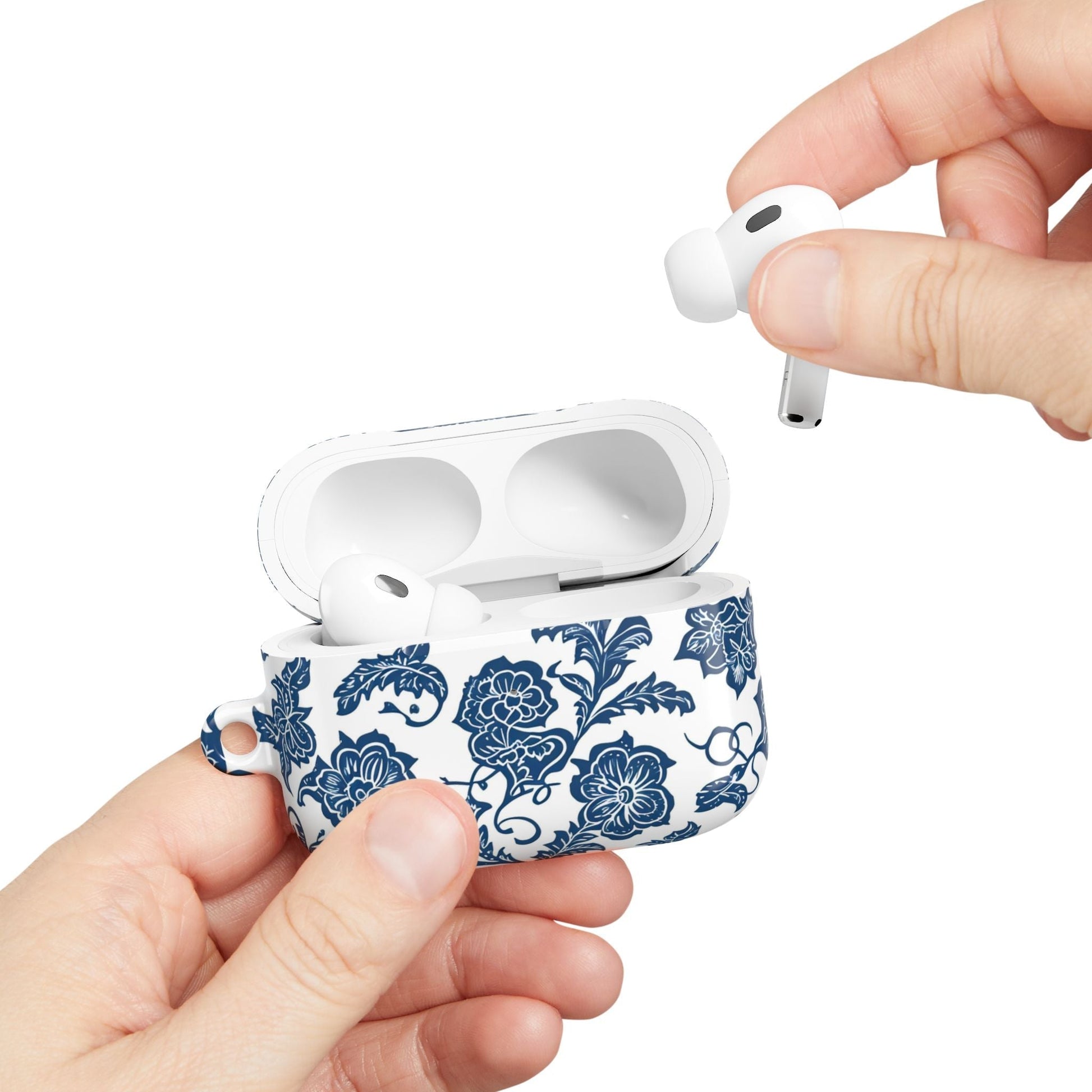 Blue Floral Porcelain AirPod Case - DIGITAL X
