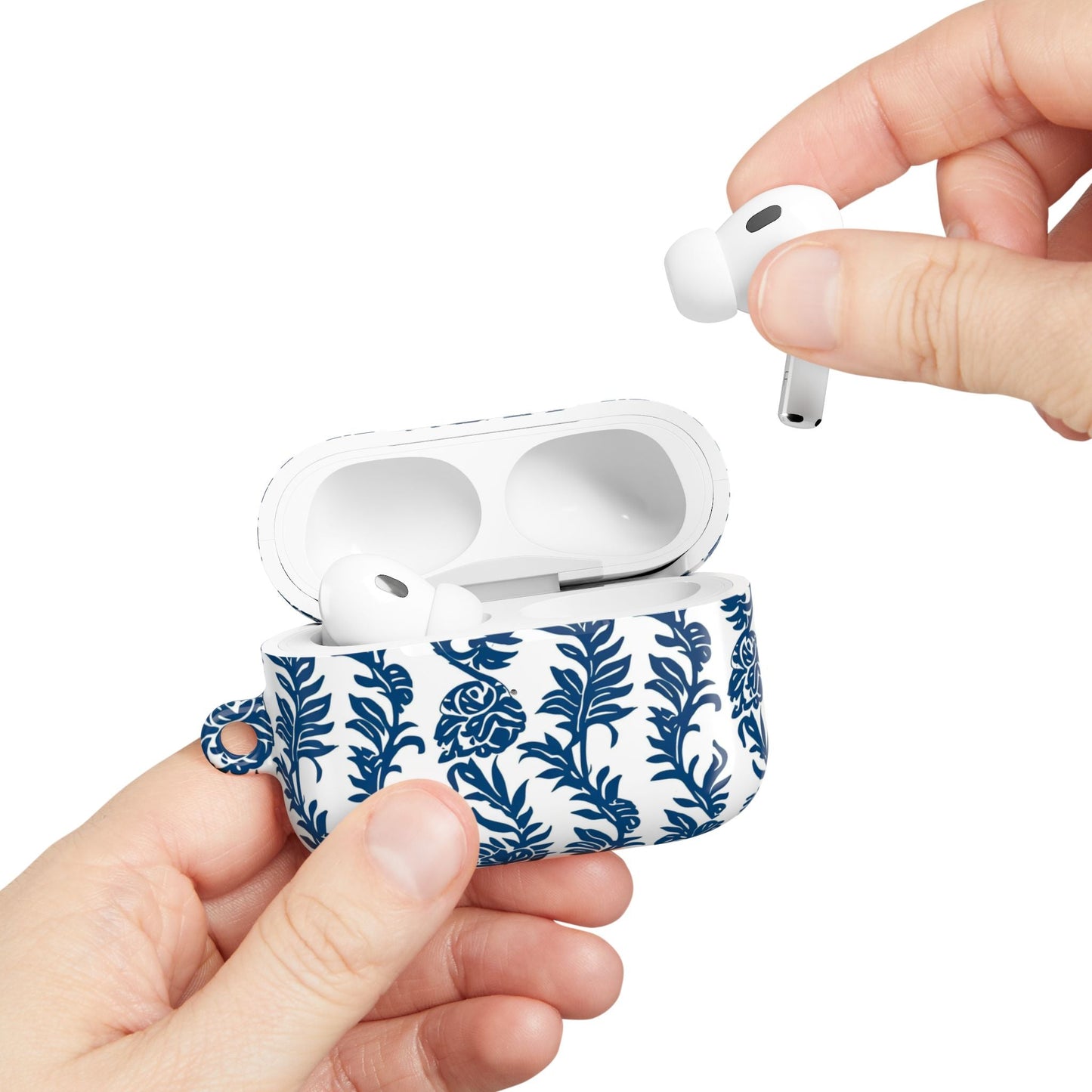 Blue Floral Porcelain AirPod Case - DIGITAL X