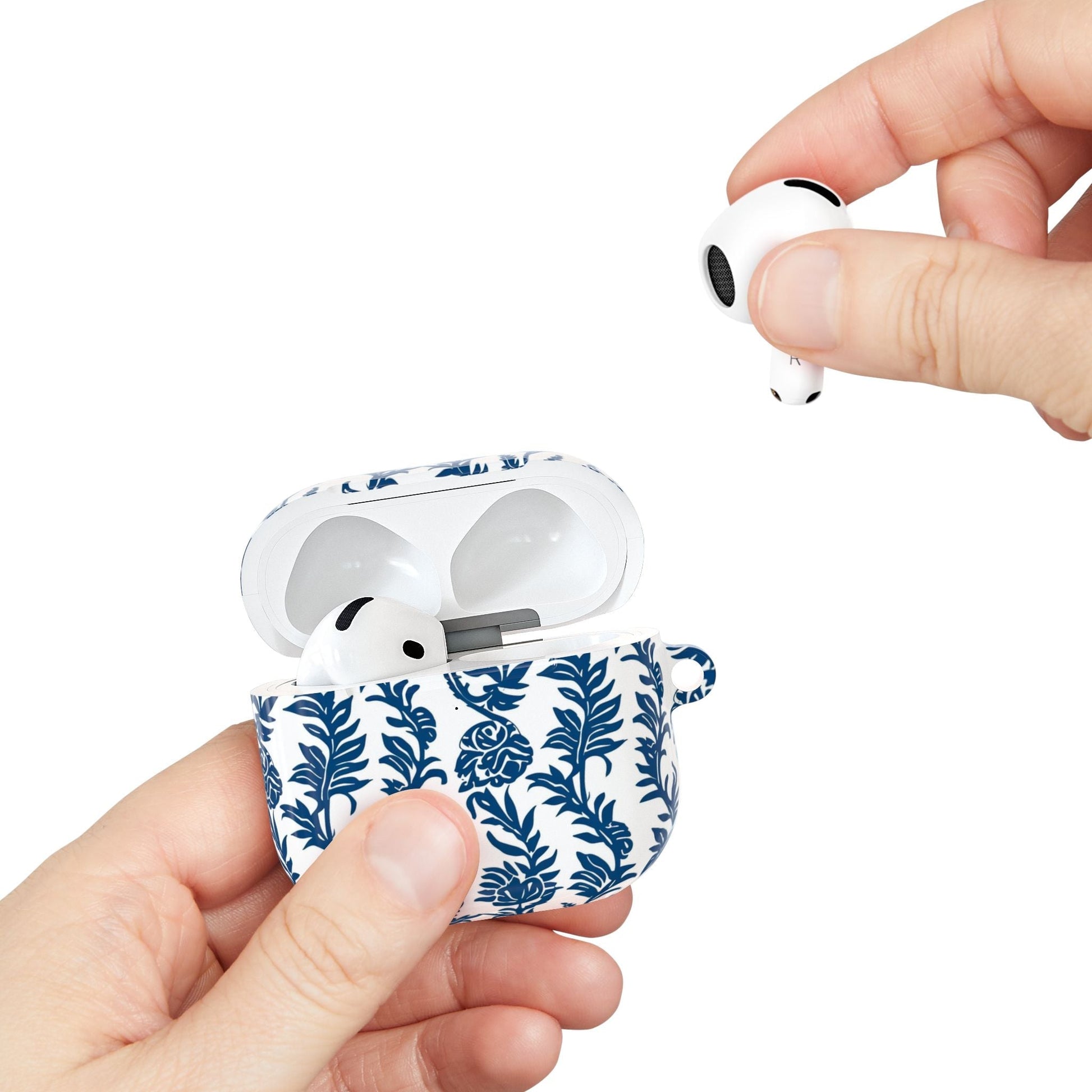 Blue Floral Porcelain AirPod Case - DIGITAL X