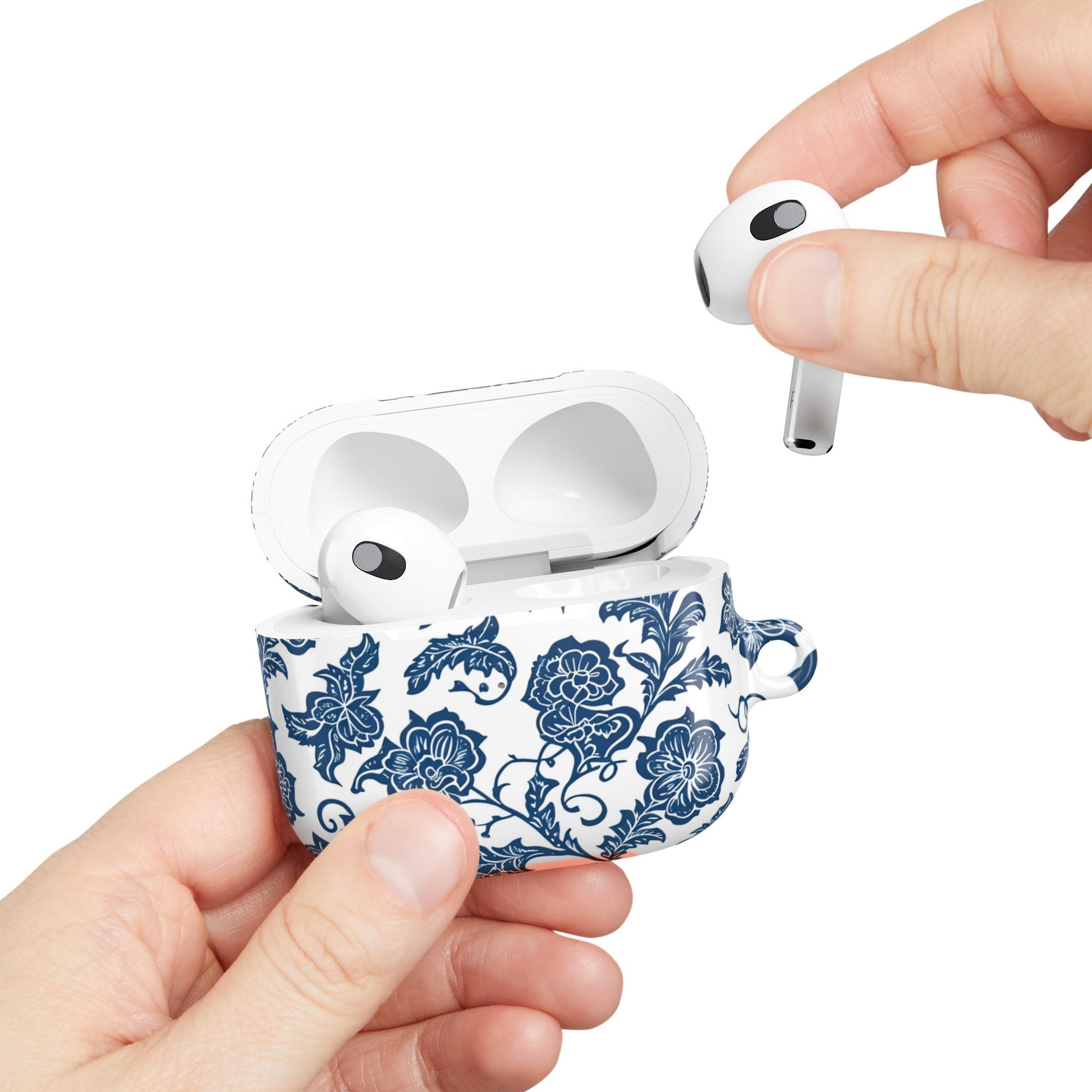 Blue Floral Porcelain AirPod Case - DIGITAL X