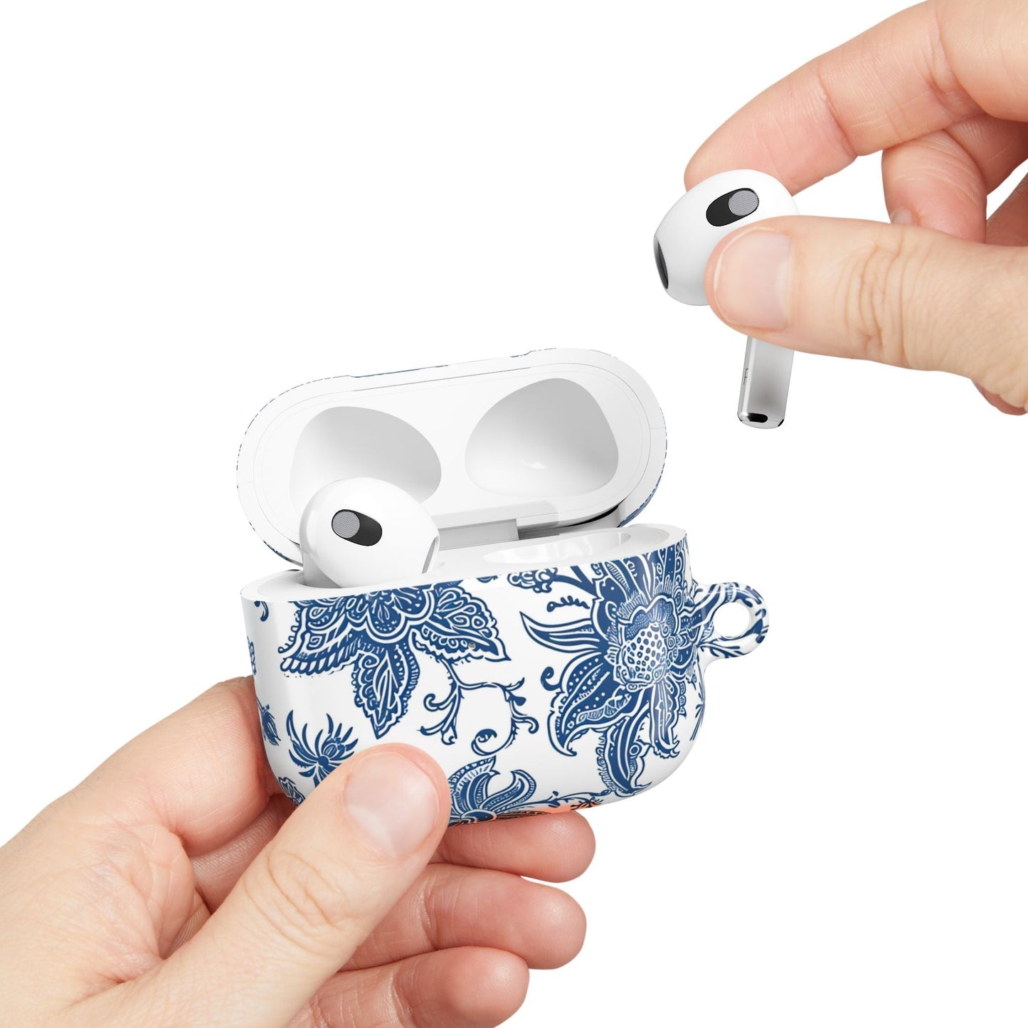 Blue Floral Porcelain AirPod Case - DIGITAL X