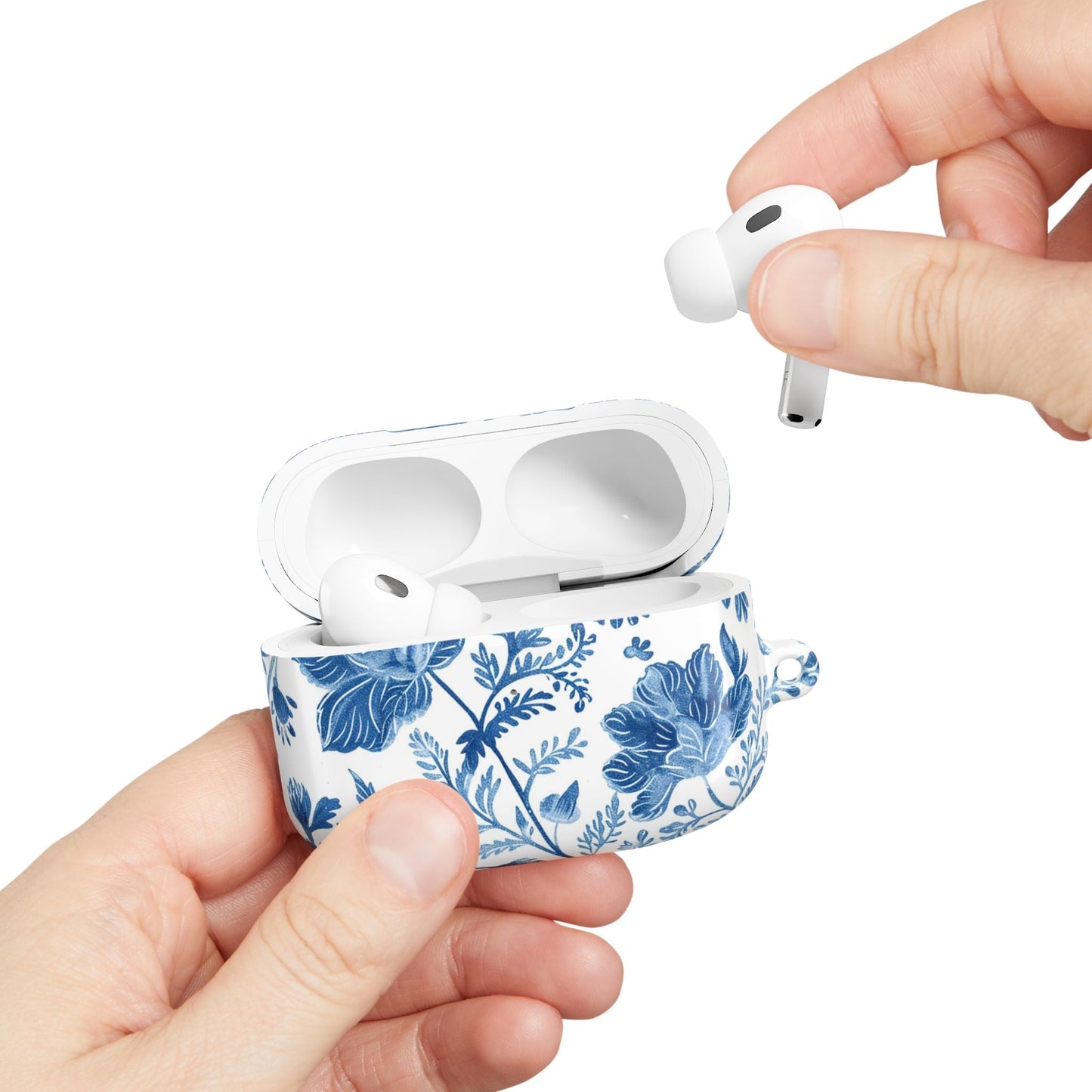 Blue Floral Porcelain AirPod Case - DIGITAL X
