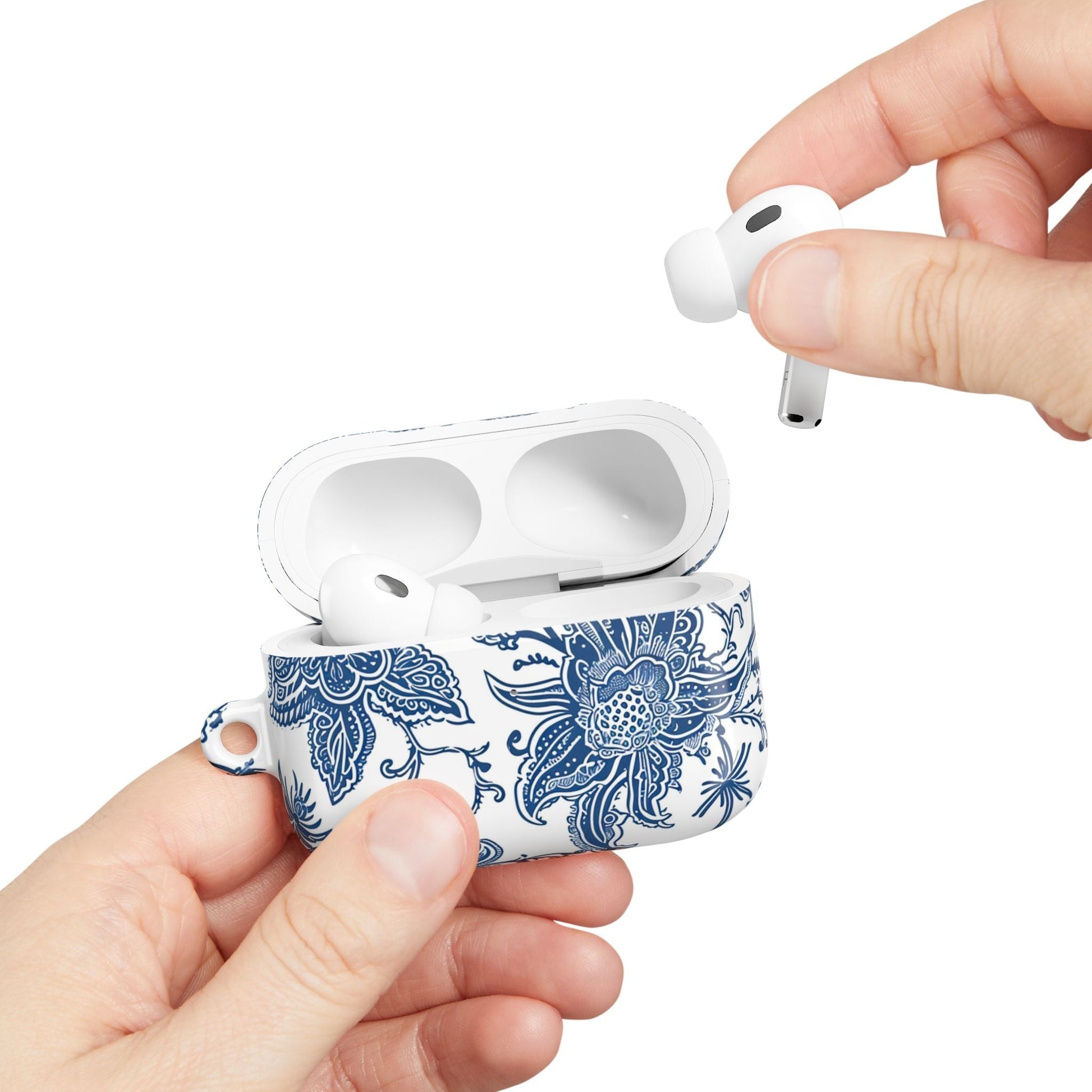 Blue Floral Porcelain AirPod Case - DIGITAL X