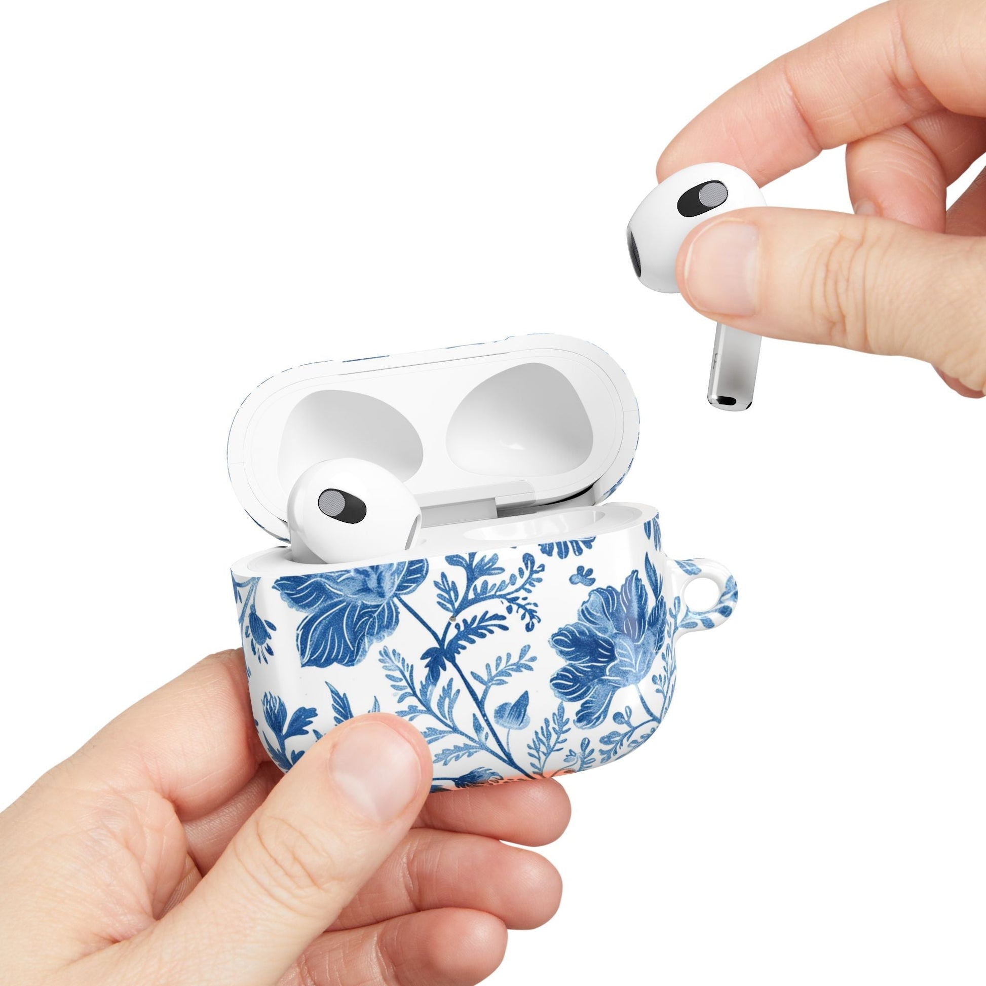 Blue Floral Porcelain AirPod Case - DIGITAL X