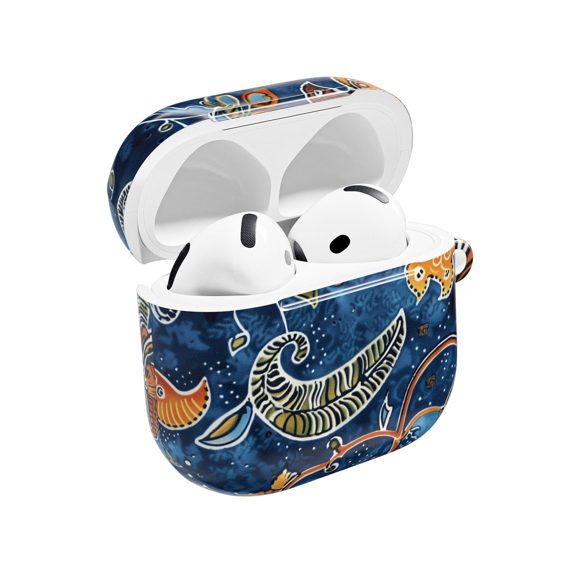 Blue Paisley Floral AirPod Case — Protective Decorative Earbud Cover - DIGITAL X