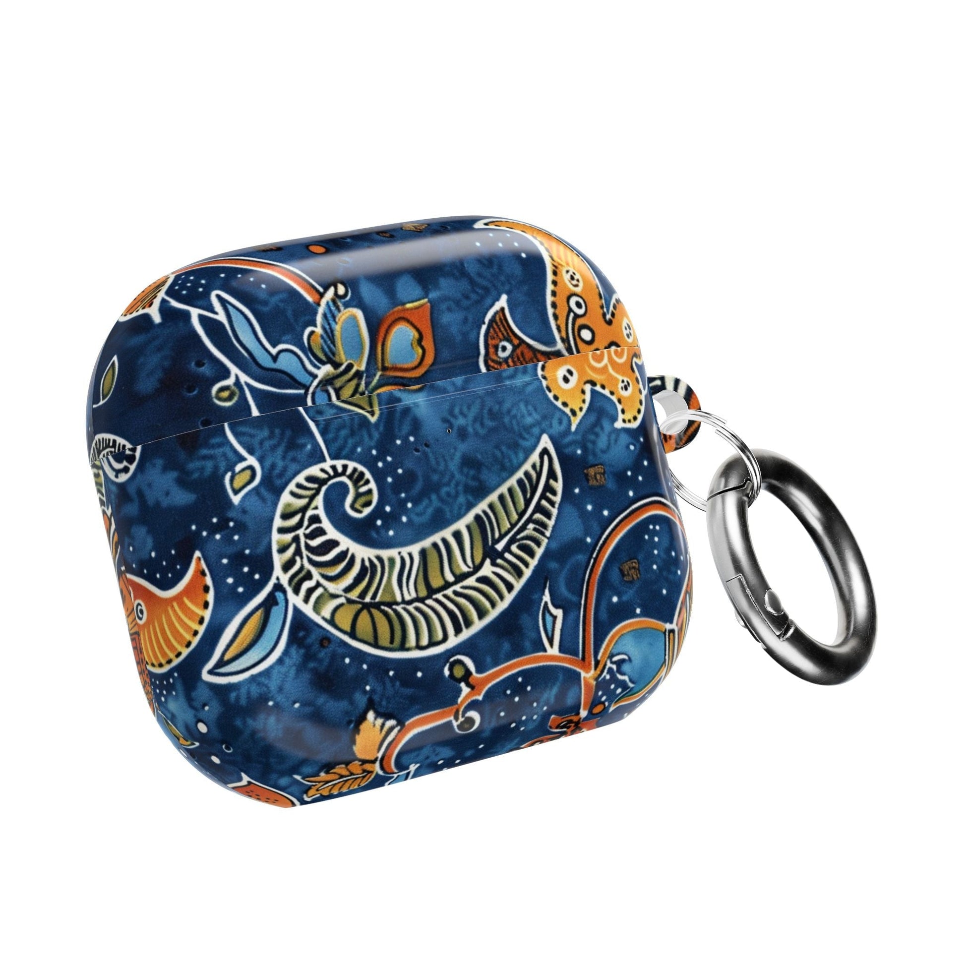 Blue Paisley Floral AirPod Case — Protective Decorative Earbud Cover - DIGITAL X