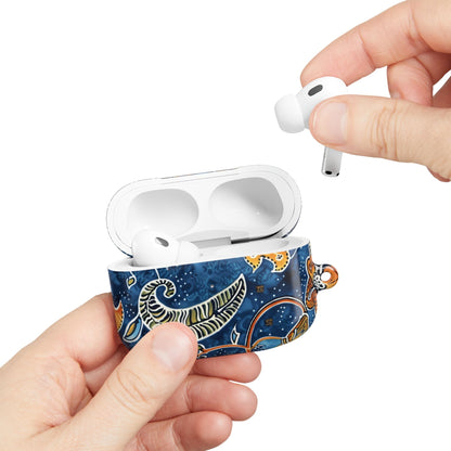 Blue Paisley Floral AirPod Case — Protective Decorative Earbud Cover - DIGITAL X
