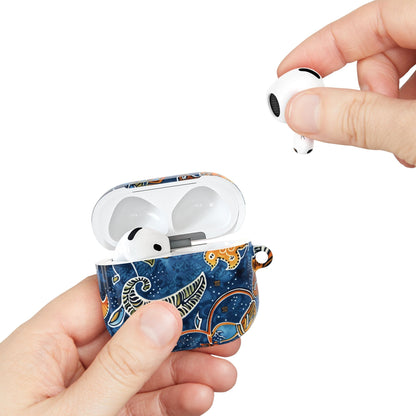 Blue Paisley Floral AirPod Case — Protective Decorative Earbud Cover - DIGITAL X