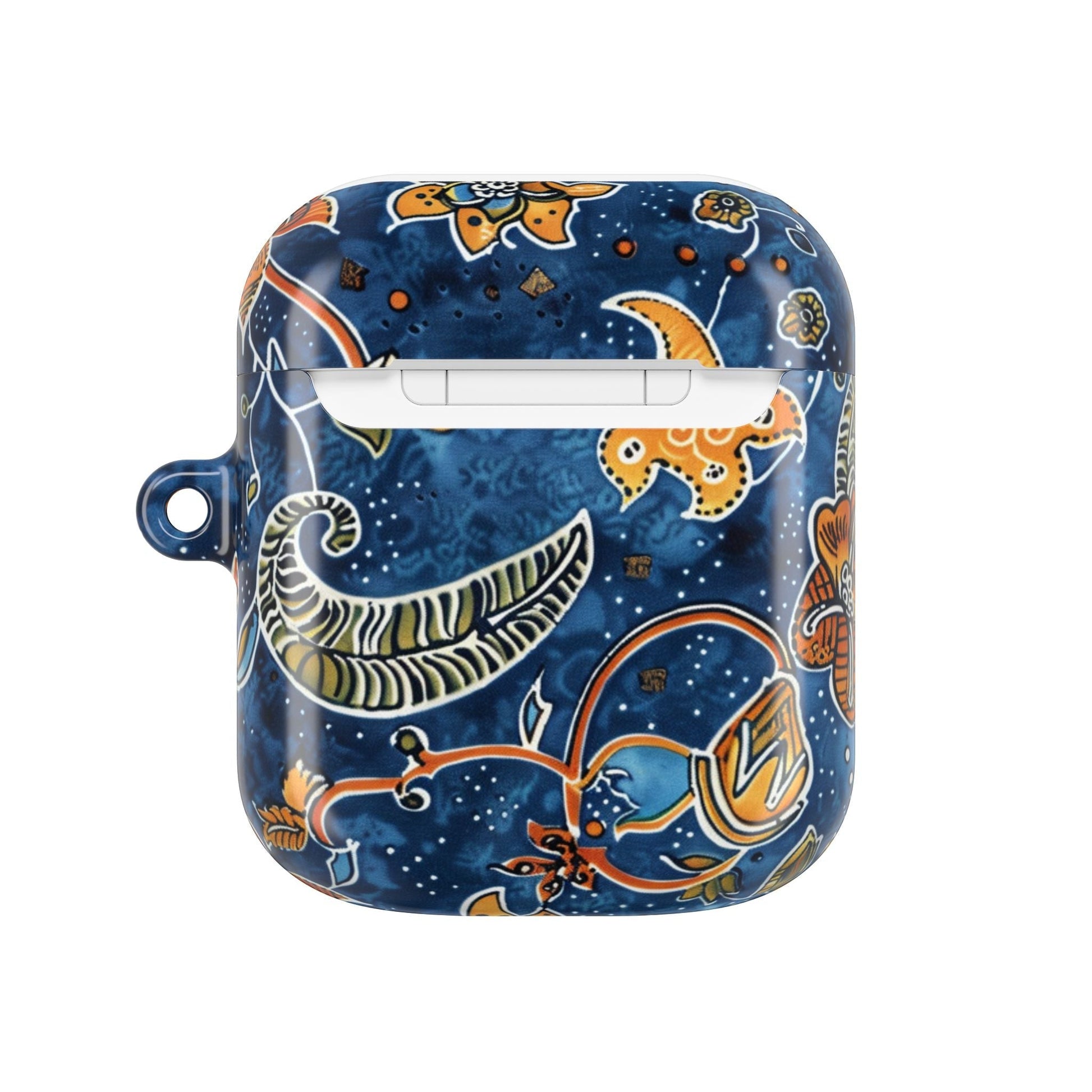 Blue Paisley Floral AirPod Case — Protective Decorative Earbud Cover - DIGITAL X