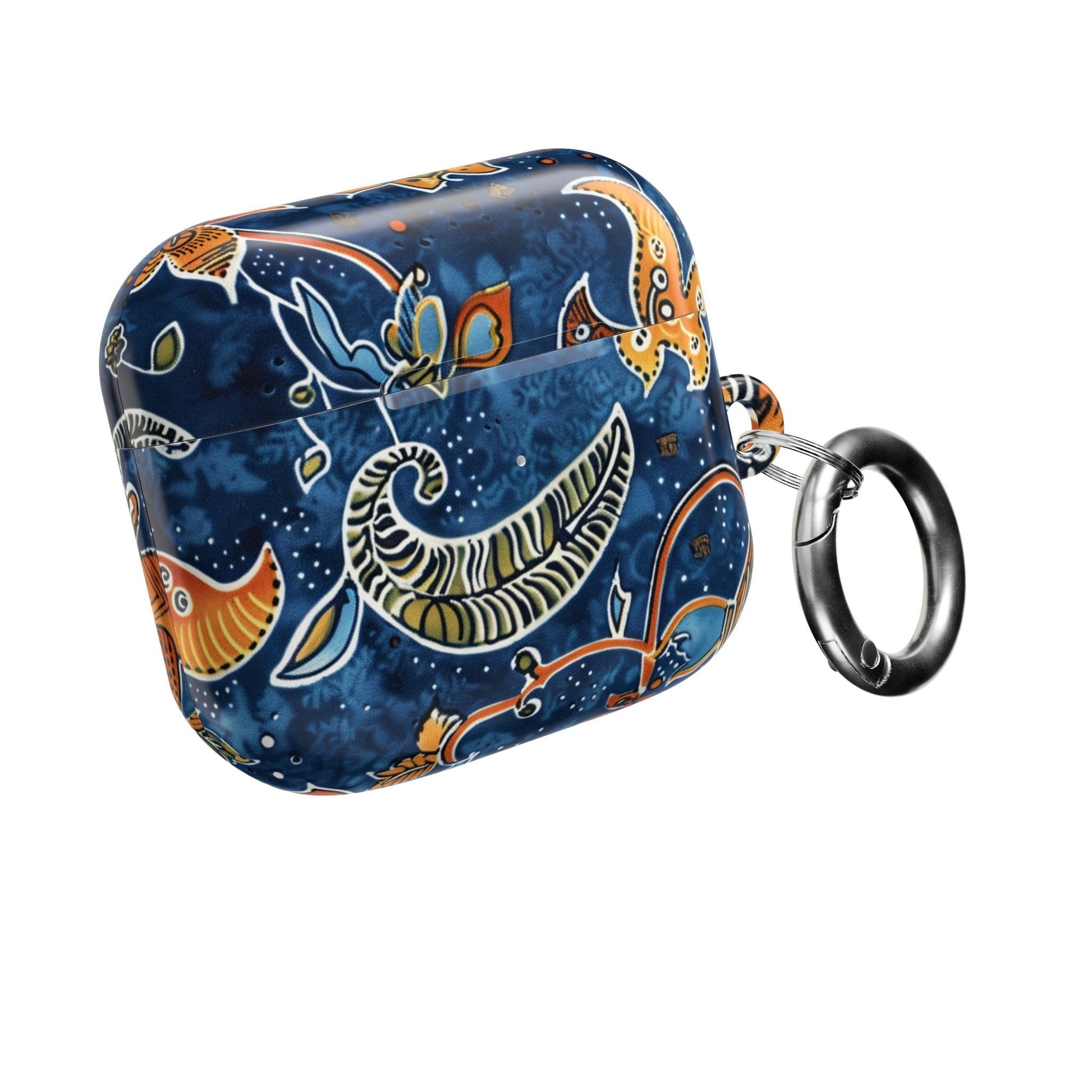Blue Paisley Floral AirPod Case — Protective Decorative Earbud Cover - DIGITAL X