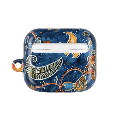 Blue Paisley Floral AirPod Case — Protective Decorative Earbud Cover - DIGITAL X