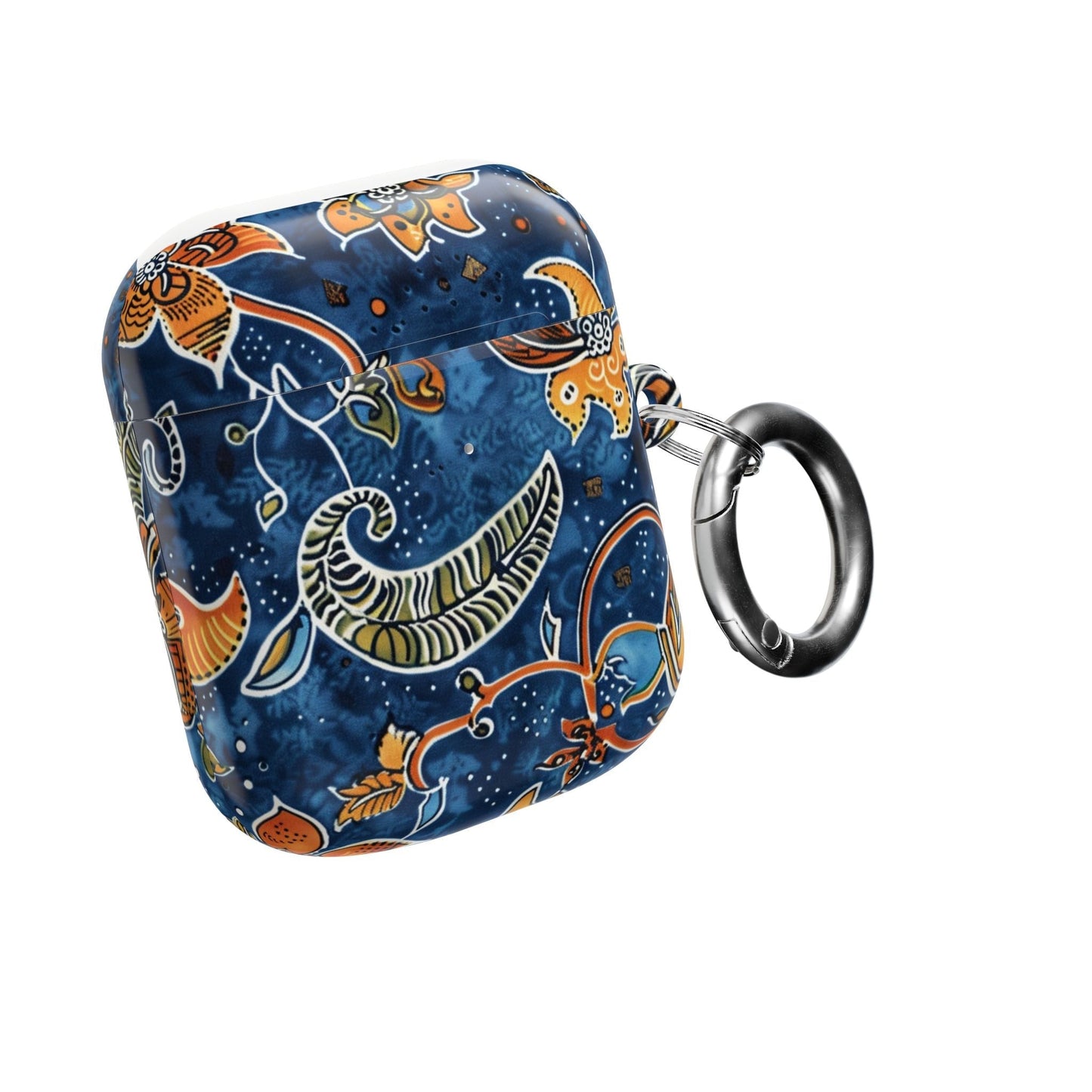 Blue Paisley Floral AirPod Case — Protective Decorative Earbud Cover - DIGITAL X