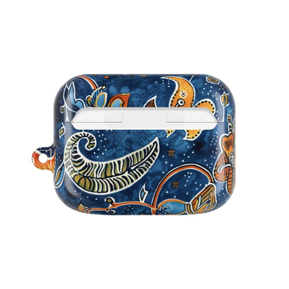 Blue Paisley Floral AirPod Case — Protective Decorative Earbud Cover - DIGITAL X