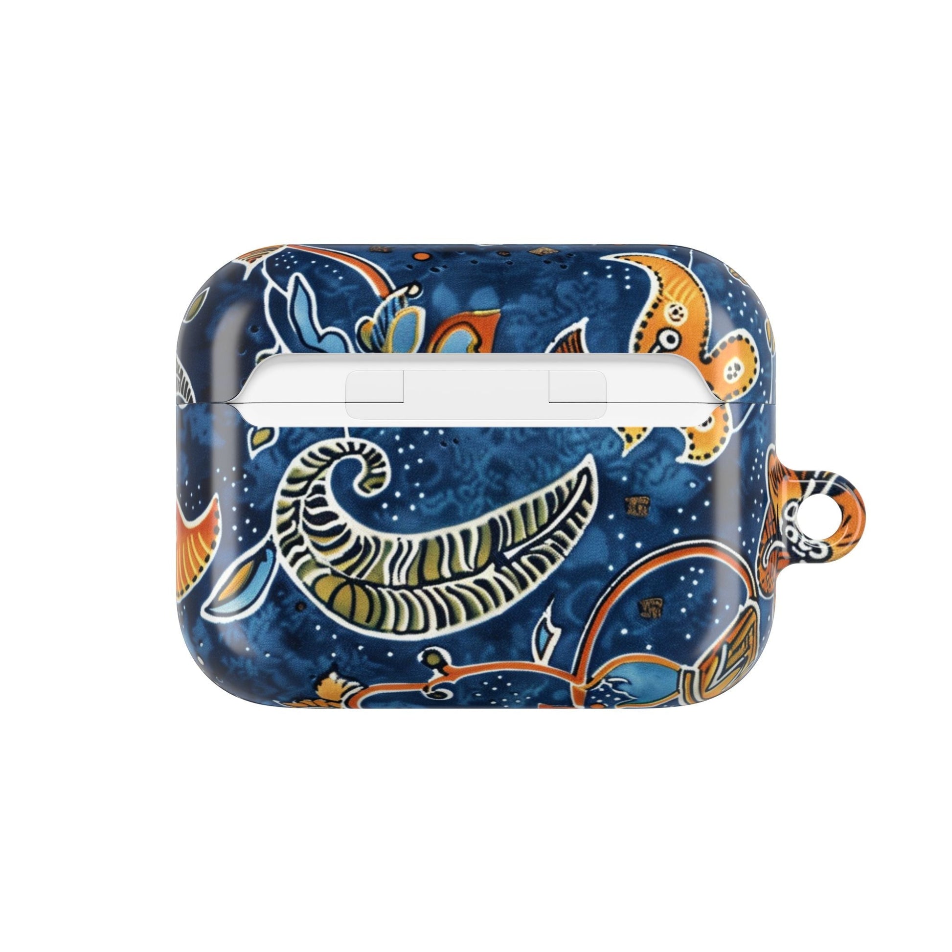 Blue Paisley Floral AirPod Case — Protective Decorative Earbud Cover - DIGITAL X
