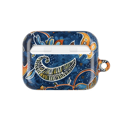 Blue Paisley Floral AirPod Case — Protective Decorative Earbud Cover - DIGITAL X
