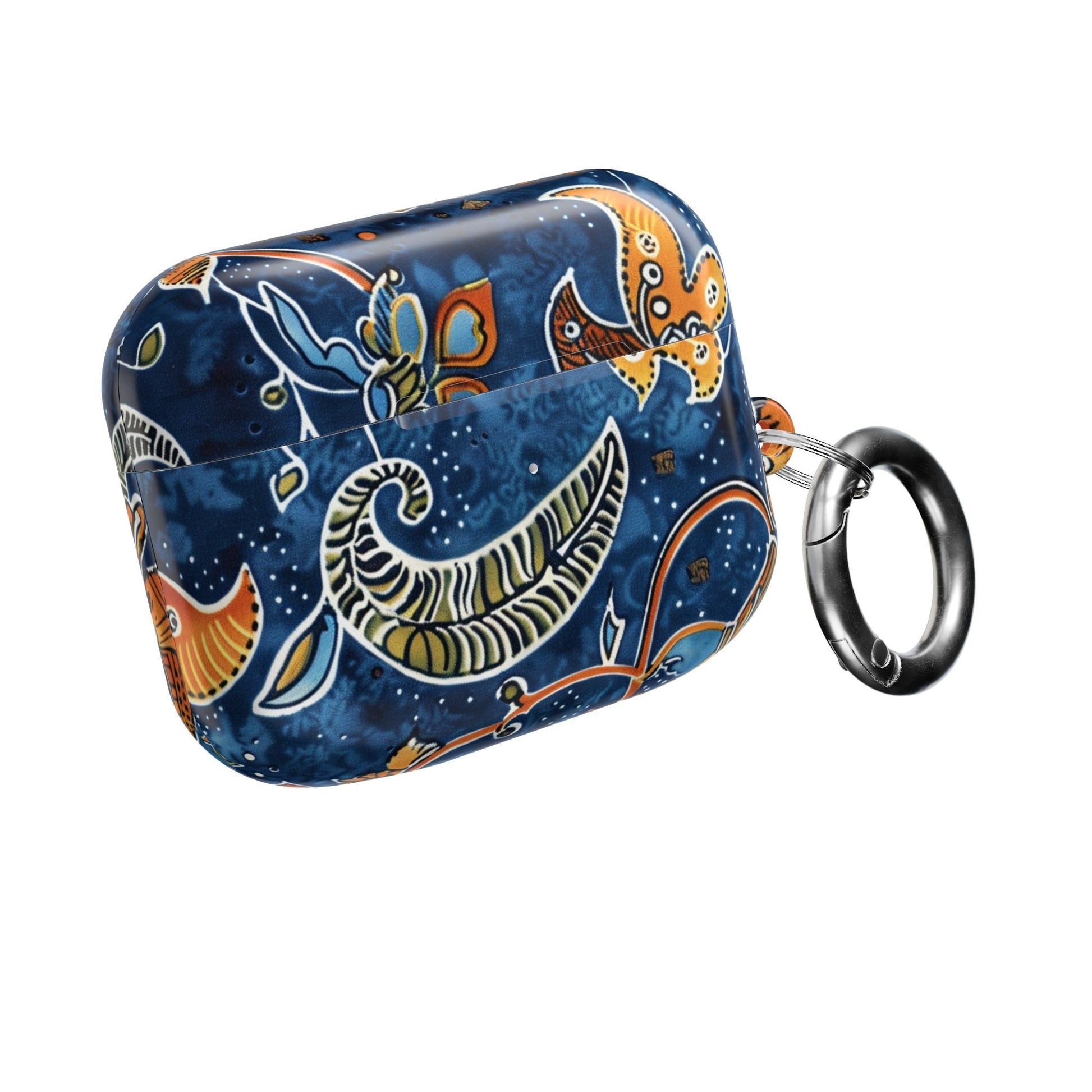 Blue Paisley Floral AirPod Case — Protective Decorative Earbud Cover - DIGITAL X