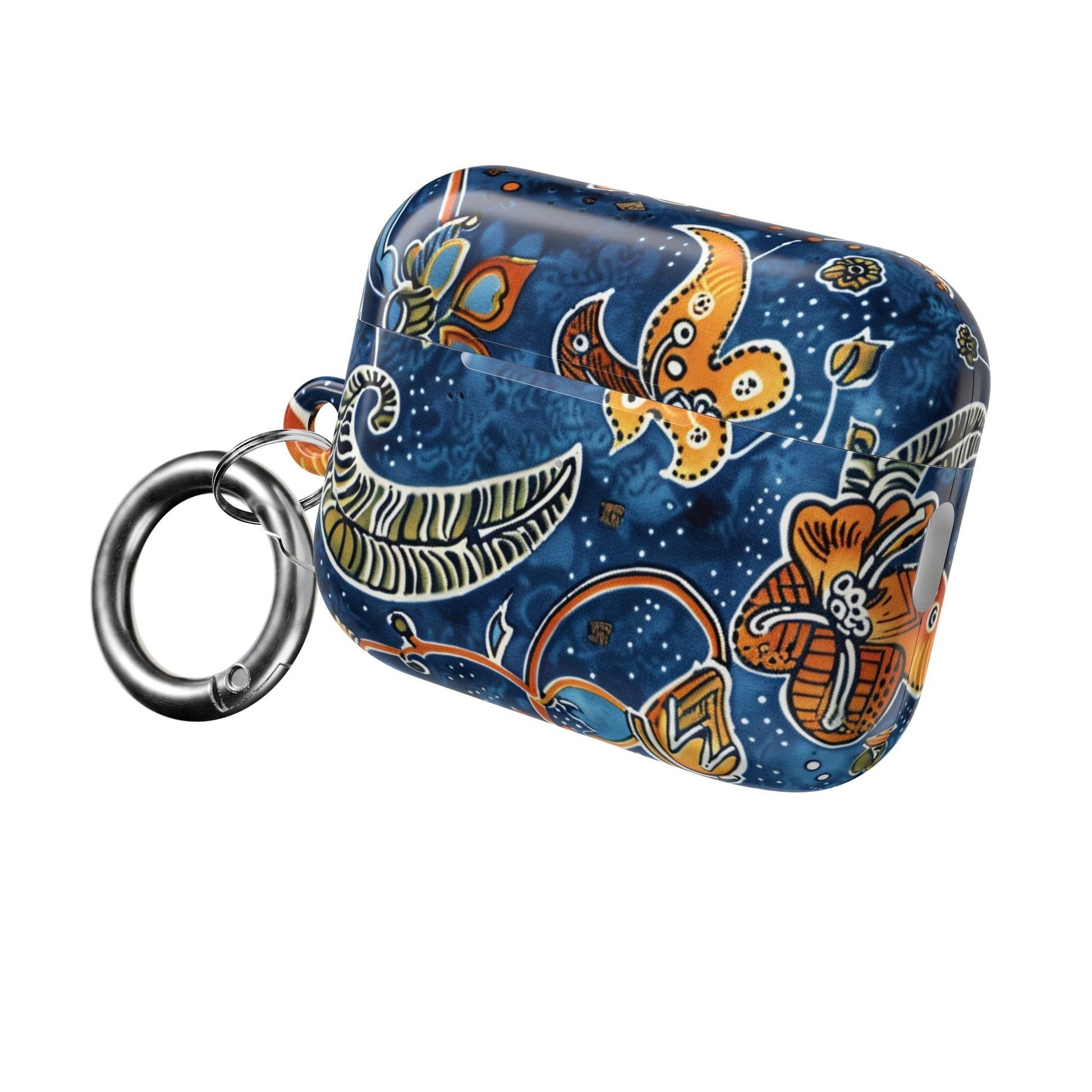 Blue Paisley Floral AirPod Case — Protective Decorative Earbud Cover - DIGITAL X