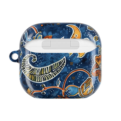 Blue Paisley Floral AirPod Case — Protective Decorative Earbud Cover - DIGITAL X