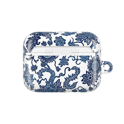 Blue Porcelain Floral AirPod Case — Classic Chinese - Inspired Ceramic Pattern - DIGITAL X