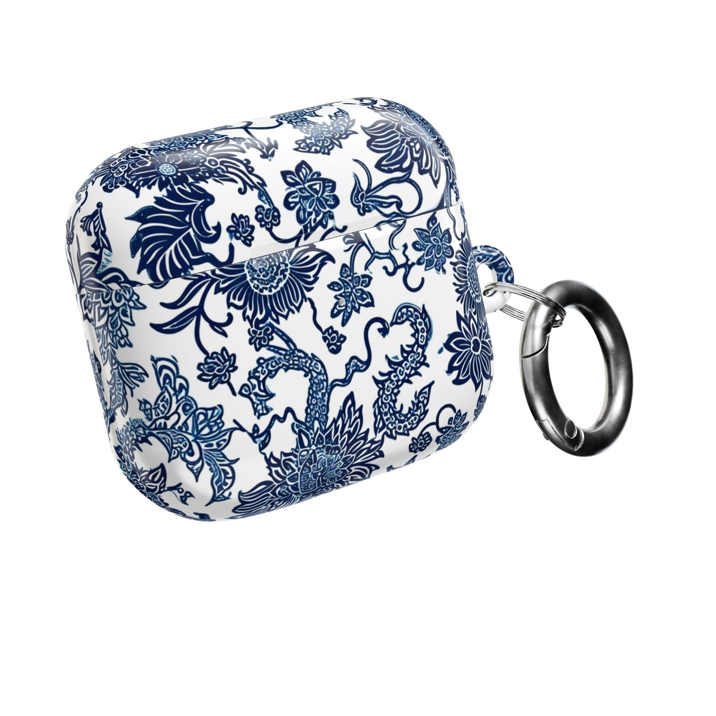 Blue Porcelain Floral AirPod Case — Classic Chinese - Inspired Ceramic Pattern - DIGITAL X