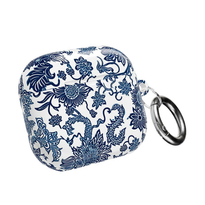 Blue Porcelain Floral AirPod Case — Classic Chinese - Inspired Ceramic Pattern - DIGITAL X