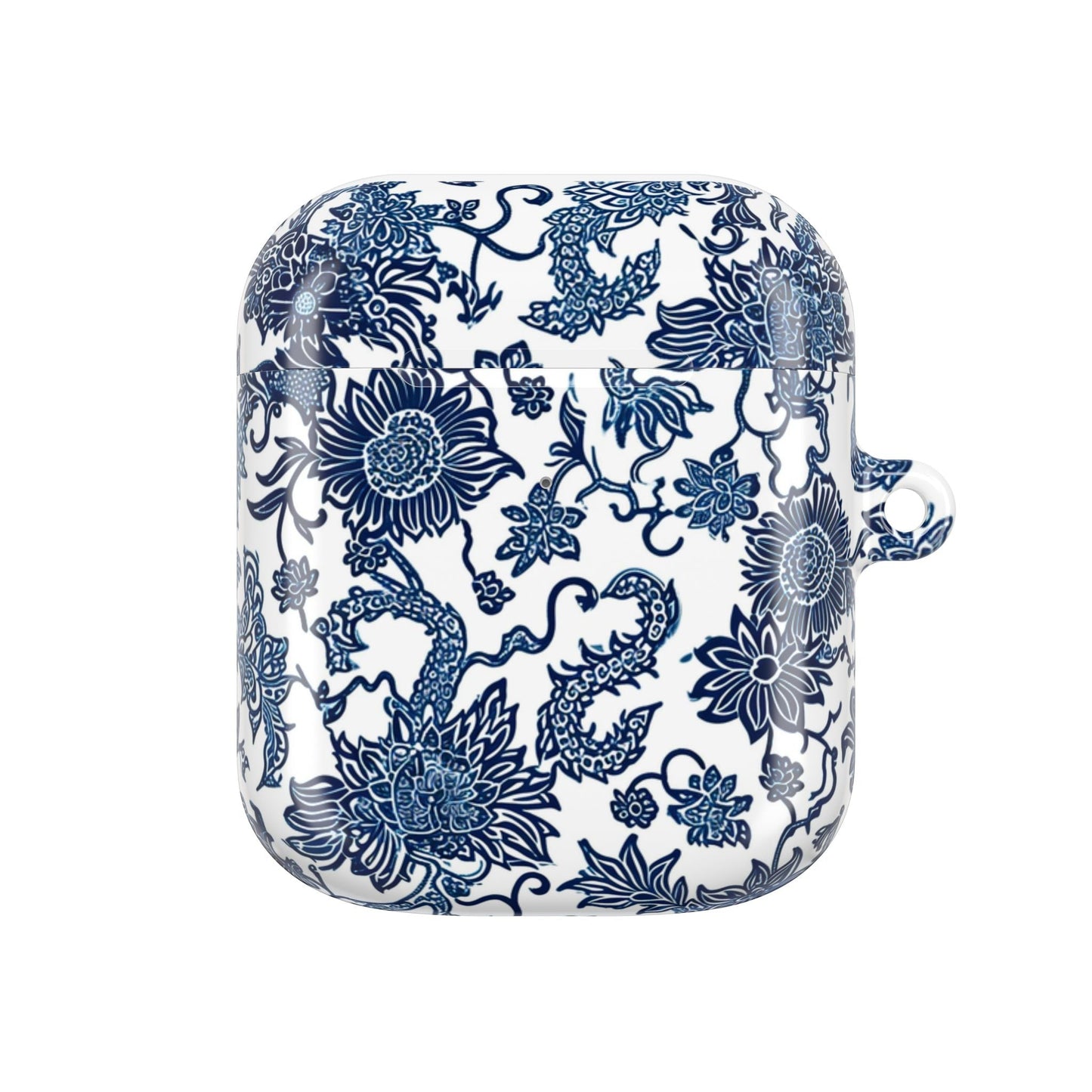 Blue Porcelain Floral AirPod Case — Classic Chinese - Inspired Ceramic Pattern - DIGITAL X