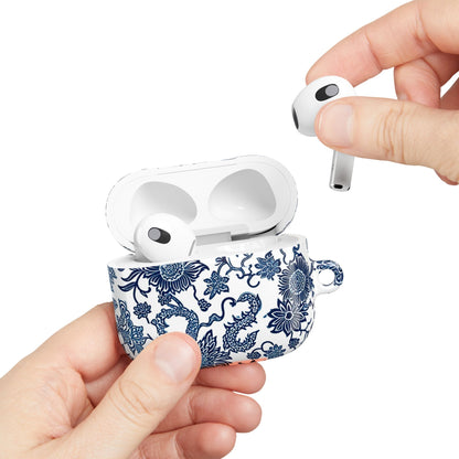 Blue Porcelain Floral AirPod Case — Classic Chinese - Inspired Ceramic Pattern - DIGITAL X