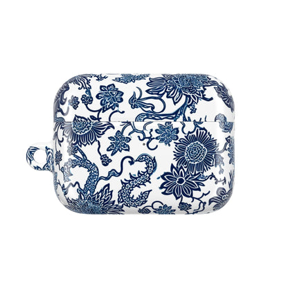 Blue Porcelain Floral AirPod Case — Classic Chinese - Inspired Ceramic Pattern - DIGITAL X