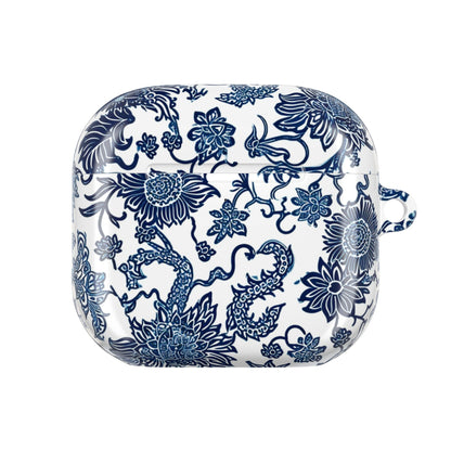 Blue Porcelain Floral AirPod Case — Classic Chinese - Inspired Ceramic Pattern - DIGITAL X
