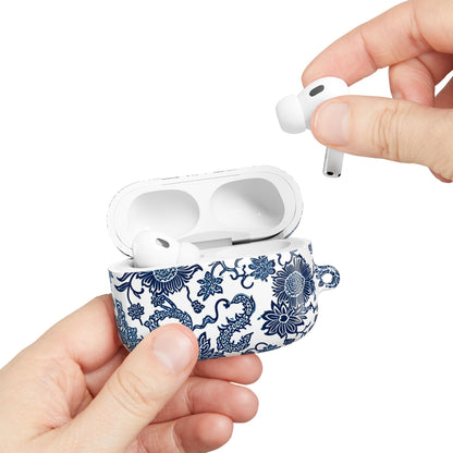 Blue Porcelain Floral AirPod Case — Classic Chinese - Inspired Ceramic Pattern - DIGITAL X