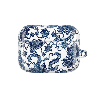 Blue Porcelain Floral AirPod Case — Classic Chinese - Inspired Ceramic Pattern - DIGITAL X