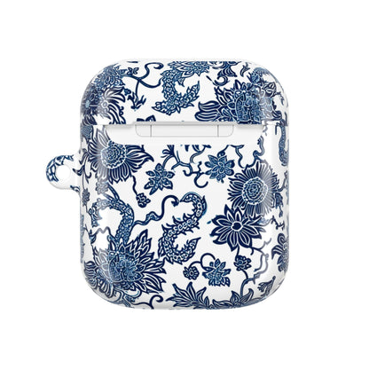 Blue Porcelain Floral AirPod Case — Classic Chinese - Inspired Ceramic Pattern - DIGITAL X