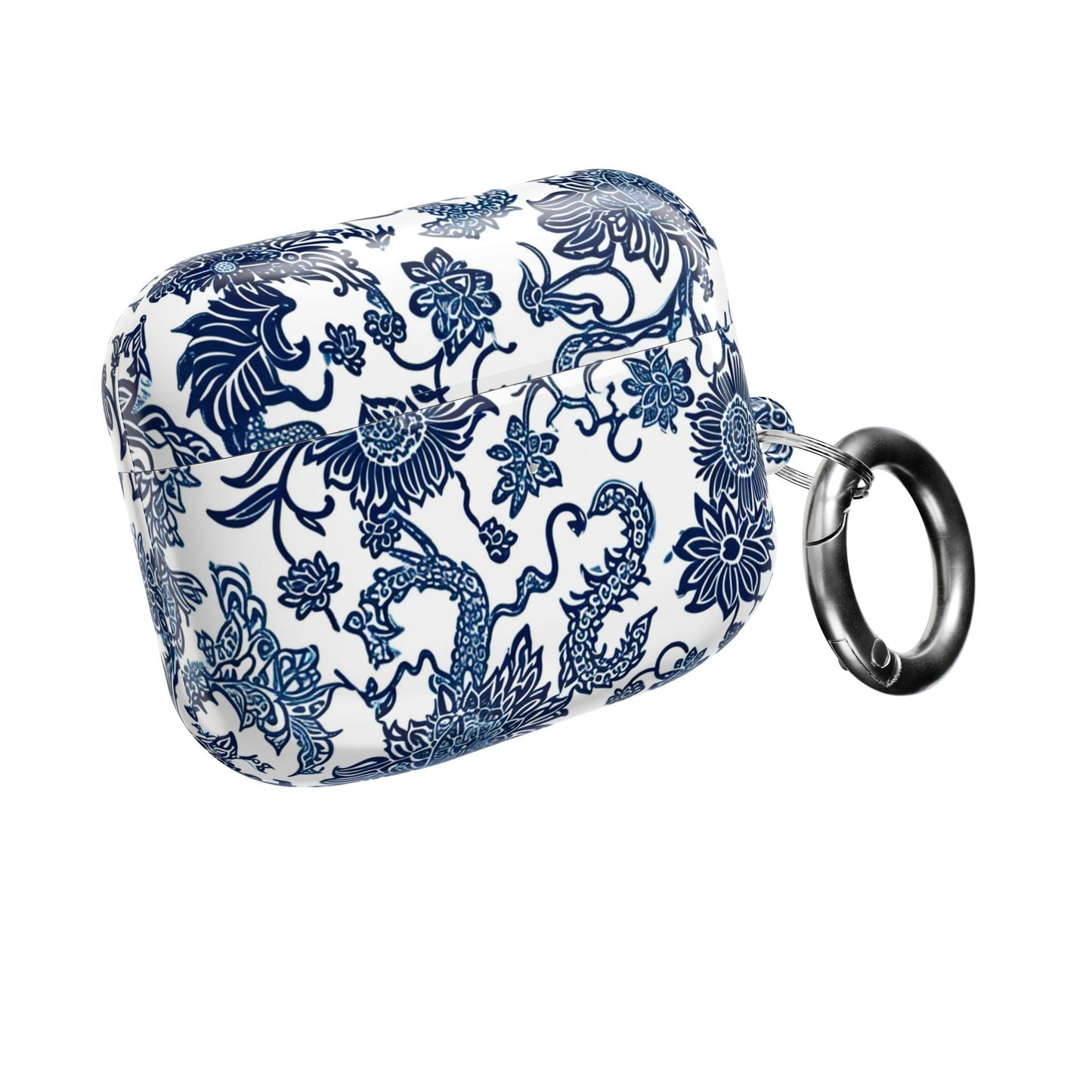 Blue Porcelain Floral AirPod Case — Classic Chinese - Inspired Ceramic Pattern - DIGITAL X